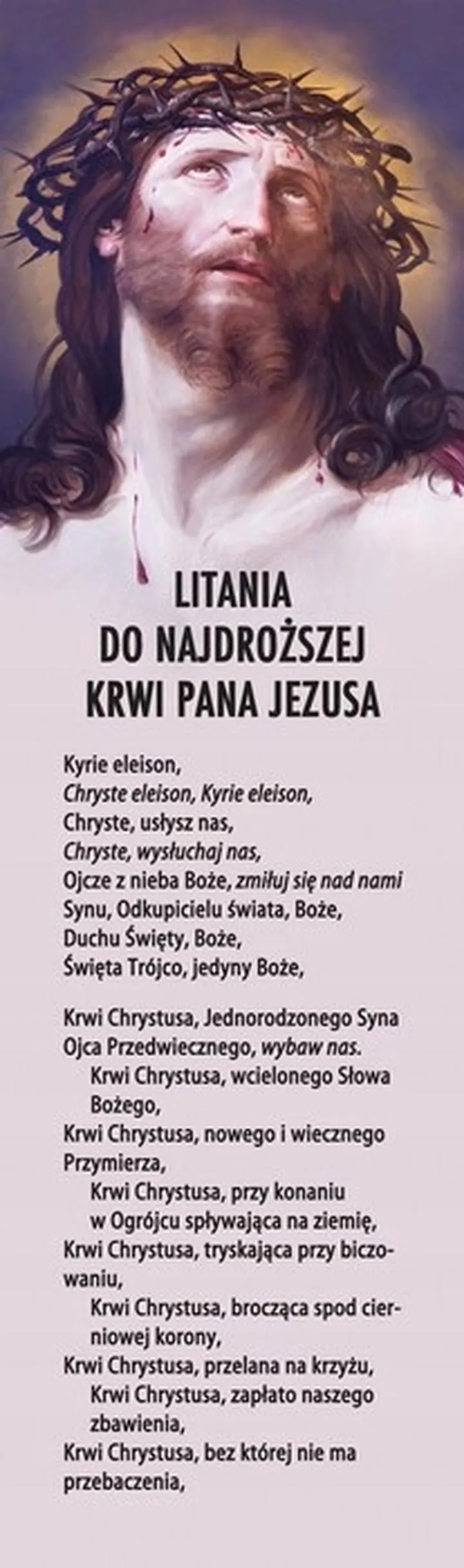 Litania do Krwi Chrystusa