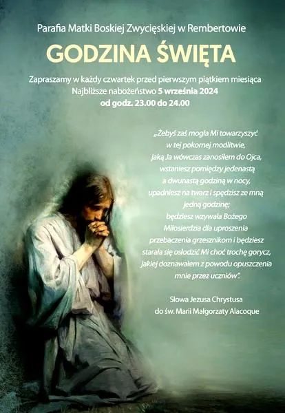 Modlitwy na Godzinę Świętą