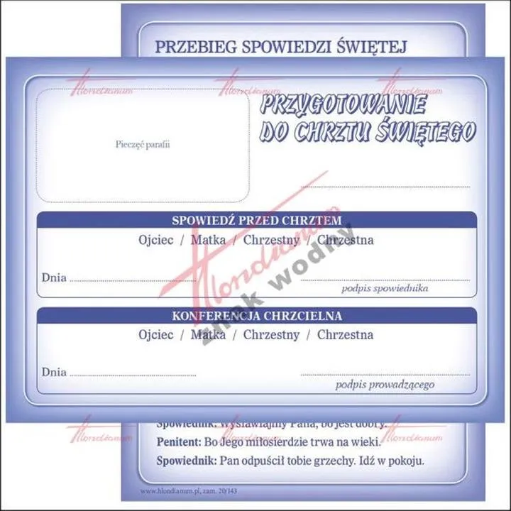 Przygotowanie do sakramentu chrztu