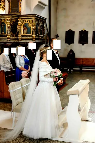 Stylowe ułożenie welonu