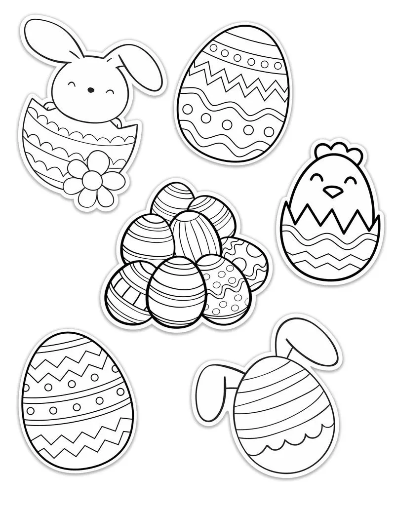 Tradycyjne symbole wielkanocne w rysunkach