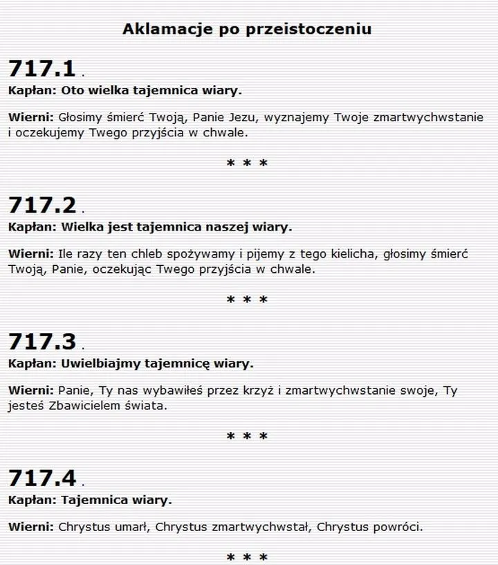 Znaczenie aklamacji w kościele